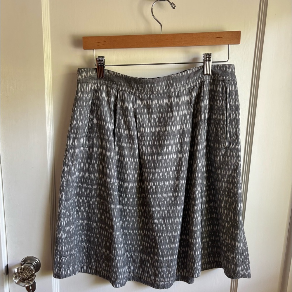 Eileen Fisher Gray A-Line Knee-Length Skirt